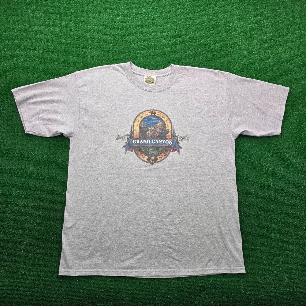 Grand Canyon National Park Tshirt Mens XL Gray Short Sleeve‎ Vintage Fred Harvey